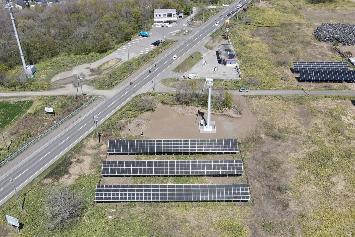 北海道石狩市の太陽光発電所（グループ保有）